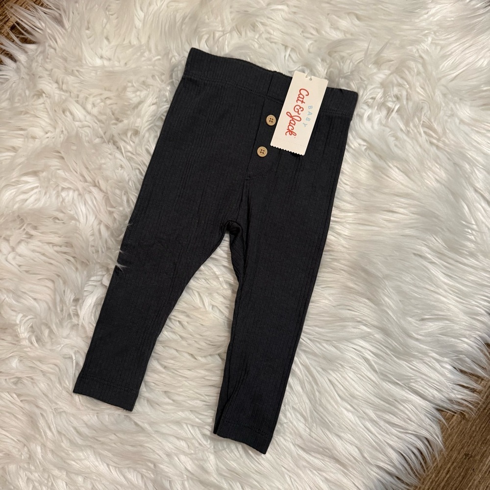 Cat & Jack‎ Baby Ribbed Leggings Black 6–9 Months NWT